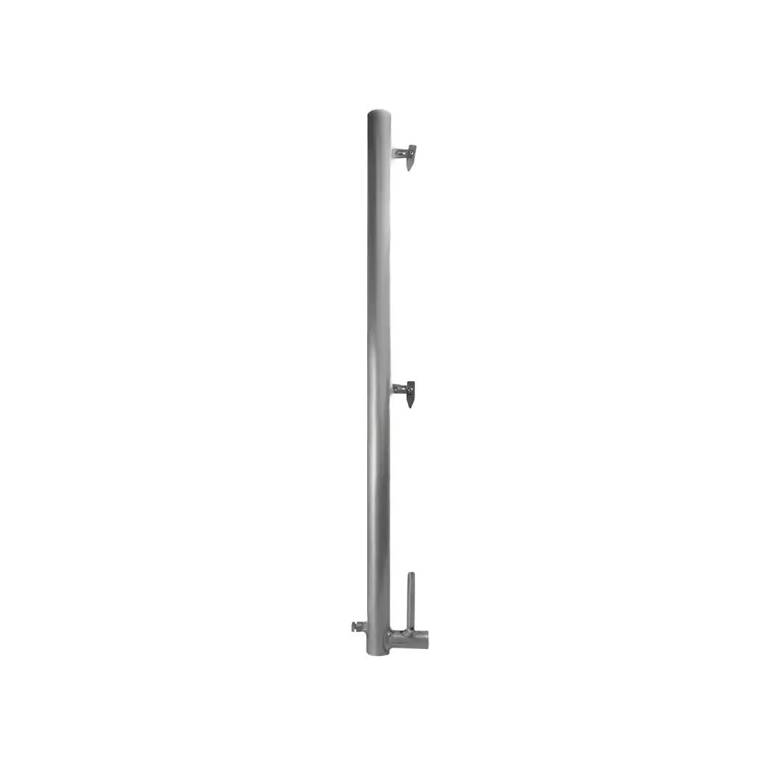 Słupek poręczy bez zabezpieczenia aluminiowy Plettac P70