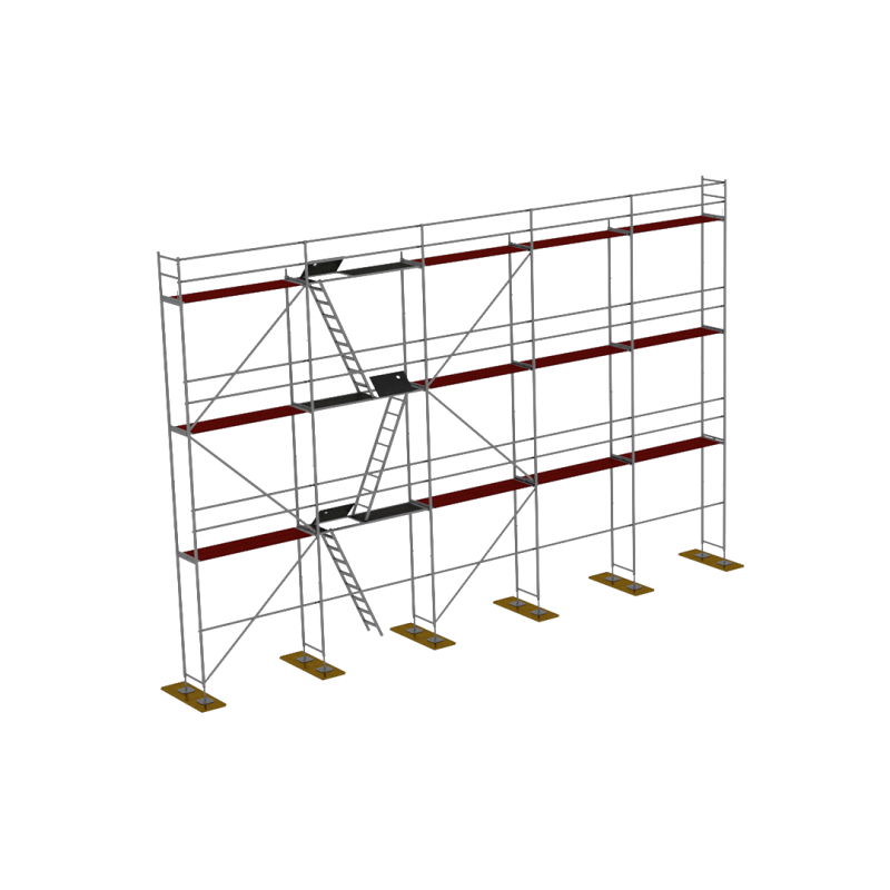 Rusztowanie elewacyjne drewno P70 80m2