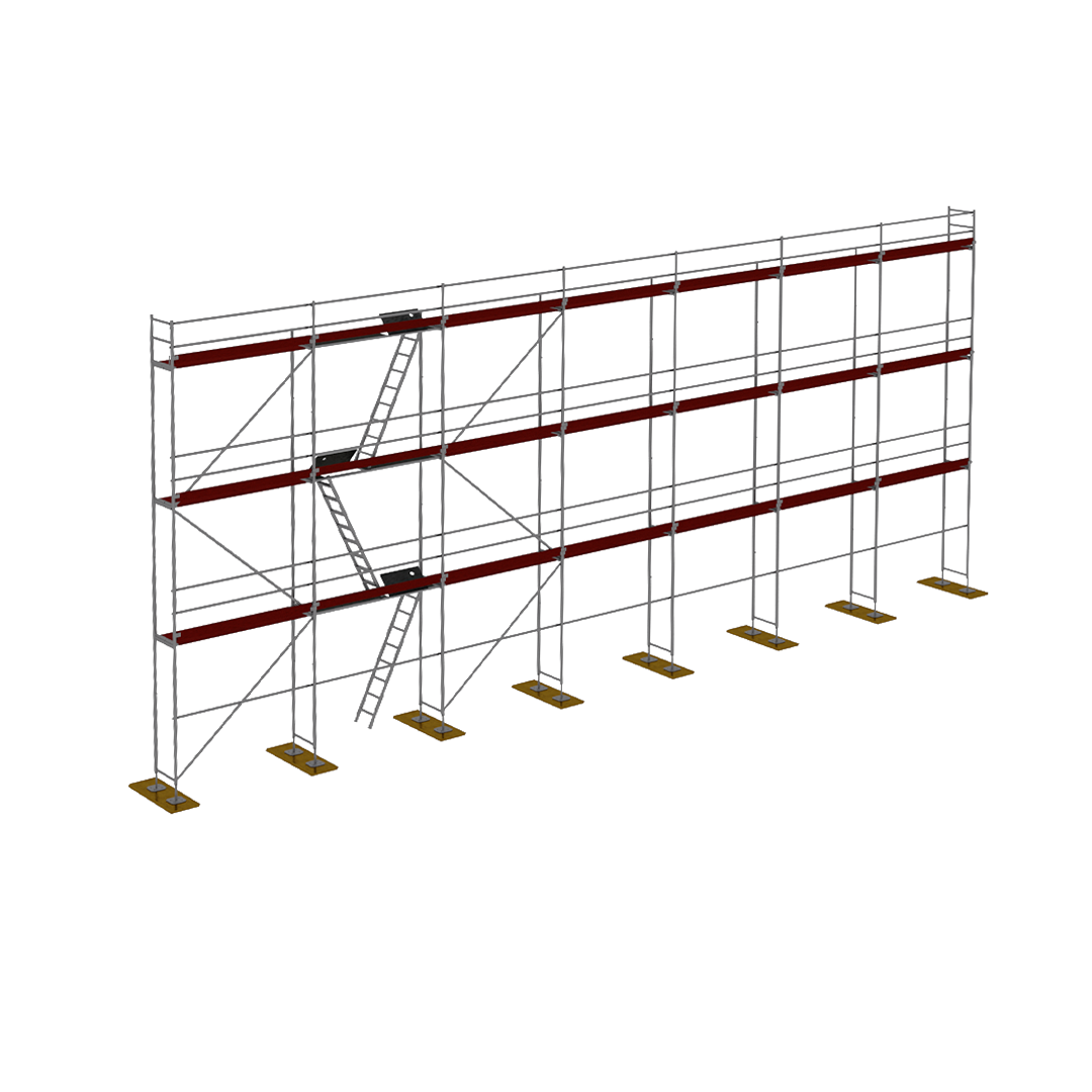 Rusztowanie drewno + P70 170m2