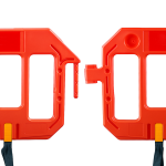 Barierki oddzielające PCV Pomarańczowe Zestaw