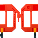 Barierki oddzielające PCV Pomarańczowe Zestaw