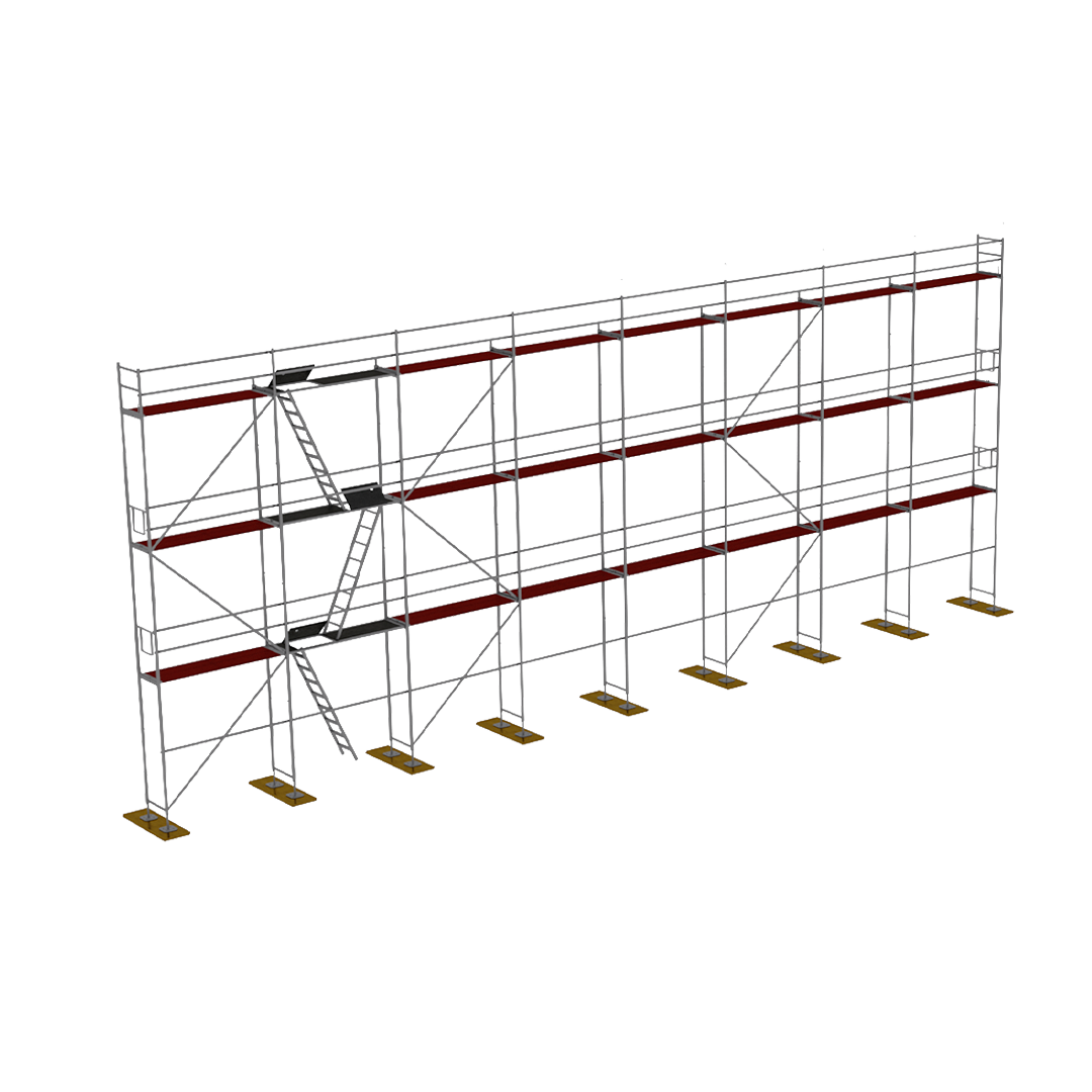 Rusztowanie drewno Plettac P70 190m2