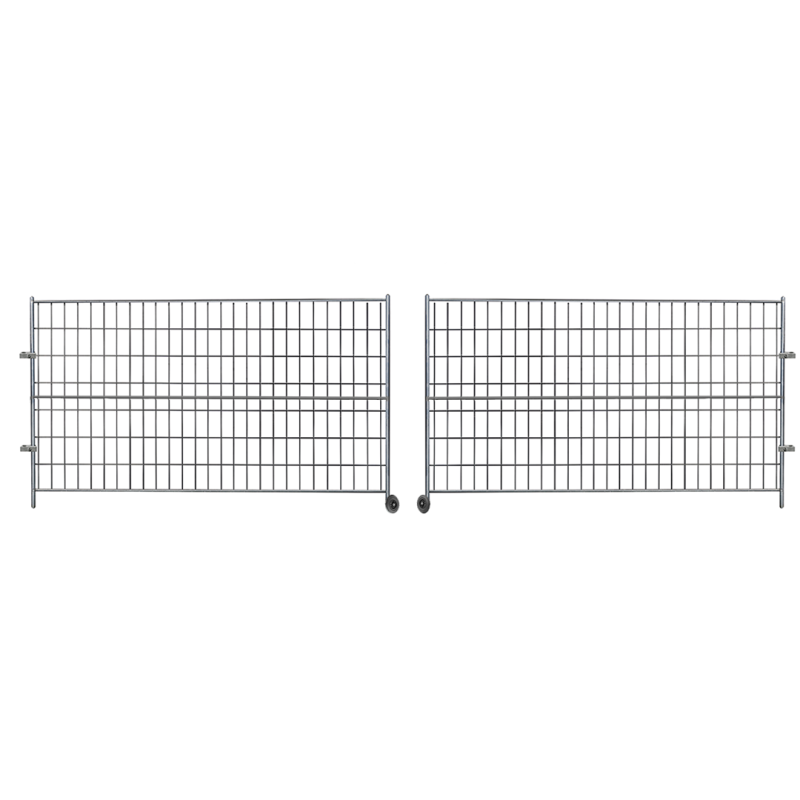Zestaw bramowy do ogrodzenia tymczasowego z poprzeczką czarne.png