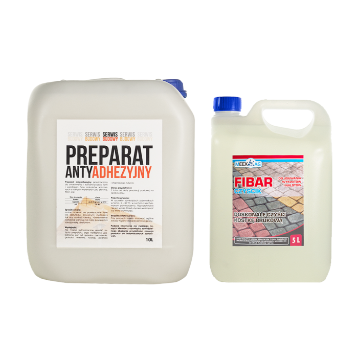 Płyn antyadhezyjny + Preparat czyszczący Fibar do szalunków